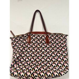 Roberta Pieri Tatami Classic Medium Geometric Shapes Zipper Tote